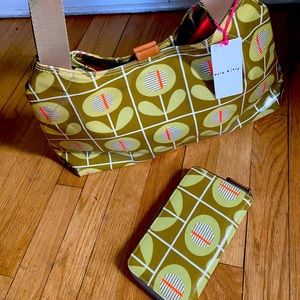 Orla Kiely handbag with matching wallet perfect for spring